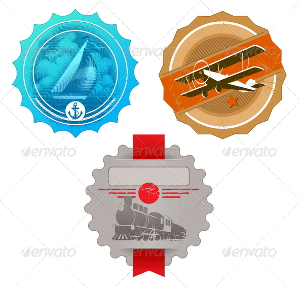GraphicRiver Vector Vintage Labels with Retro Transport 4941249 GraphicRiver Vector Vintage Labels with Retro Transport 4941249