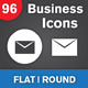 96 Flat & Round Business Icons 96 Flat & Round Business Icons - GraphicRiver Item for Sale