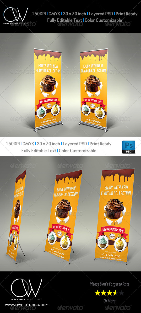 GraphicRiver Cake Signage Roll-Up Banner Vol.2 4880747 GraphicRiver Cake Signage Roll-Up Banner Vol.2 4880747
