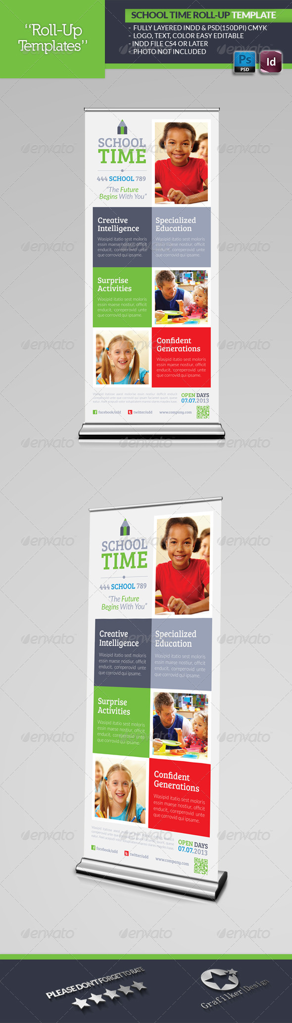 GraphicRiver School Time Roll-Up Template 4946972 GraphicRiver School Time Roll-Up Template 4946972