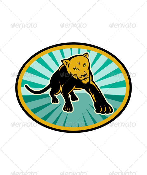 GraphicRiver Lioness Big Cat Pouncing Retro 4947830 GraphicRiver Lioness Big Cat Pouncing Retro 4947830