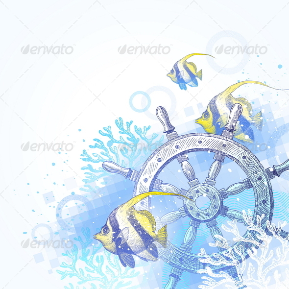 GraphicRiver Underwater Scene with Hand Drawn Elements 4948217 GraphicRiver Underwater Scene with Hand Drawn Elements 4948217