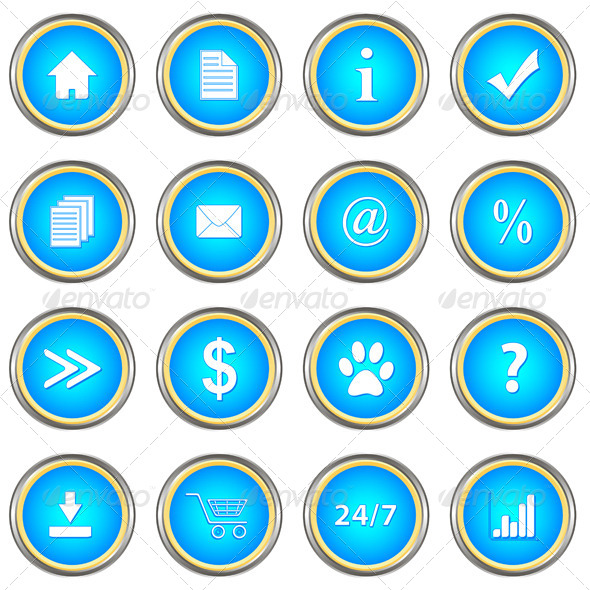 GraphicRiver Set of Blue Buttons 4948399 GraphicRiver Set of Blue Buttons 4948399