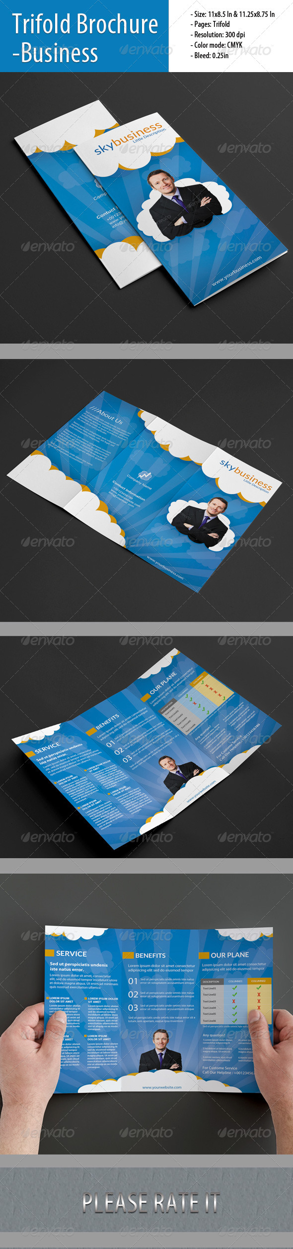 GraphicRiver Trifold Brochure For Business 4803777 GraphicRiver Trifold Brochure For Business 4803777
