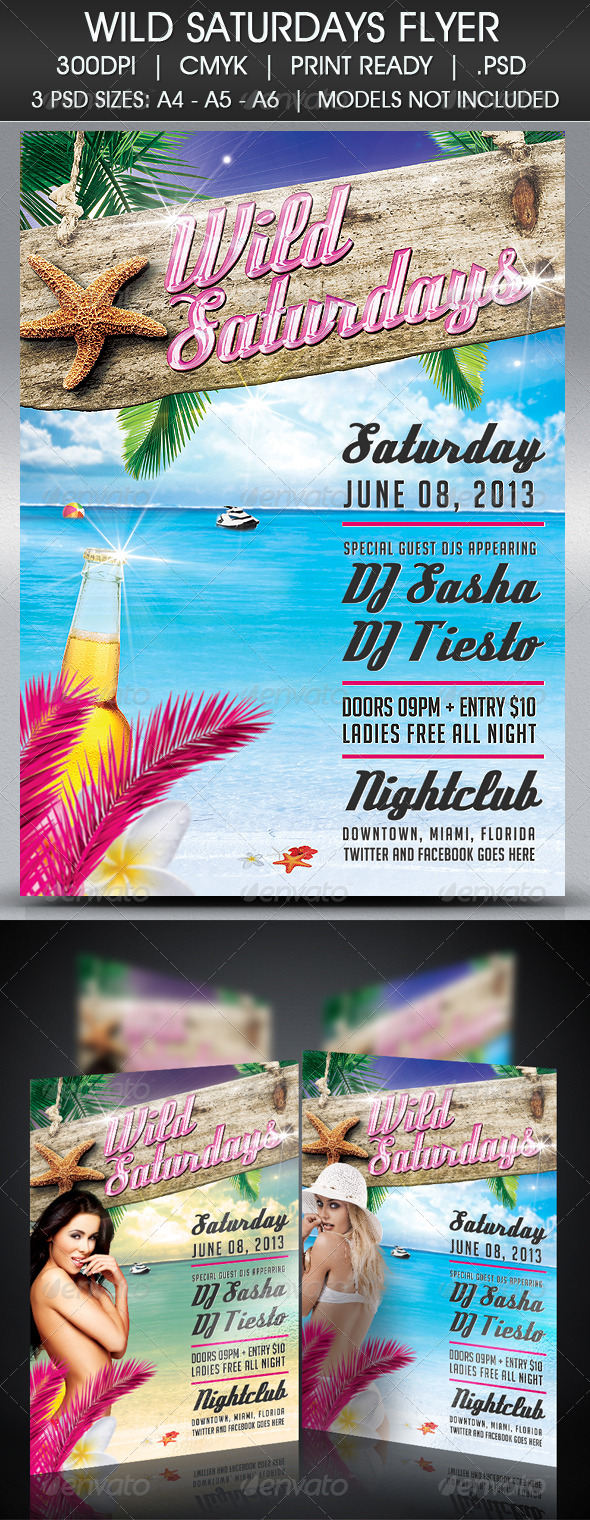 GraphicRiver Wild Saturdays Flyer 4887098 GraphicRiver Wild Saturdays Flyer 4887098