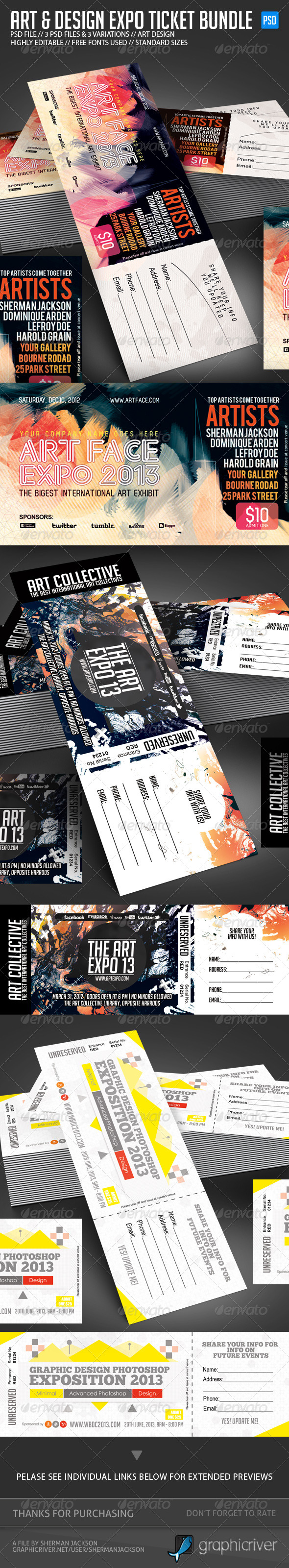 GraphicRiver Design & Art Expo Show Passes Tickets Bundle 4959143 GraphicRiver Design & Art Expo Show Passes Tickets Bundle 4959143