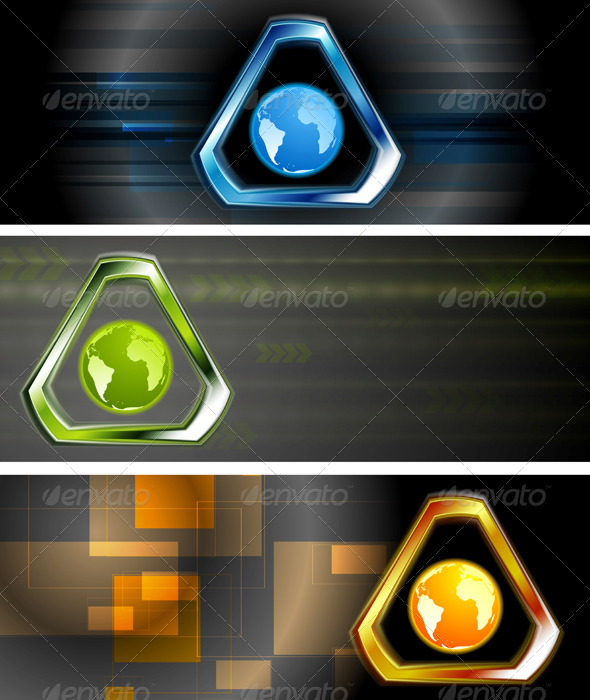 GraphicRiver Abstract Hi-Tech Vector Banners 4961182 GraphicRiver Abstract Hi-Tech Vector Banners 4961182