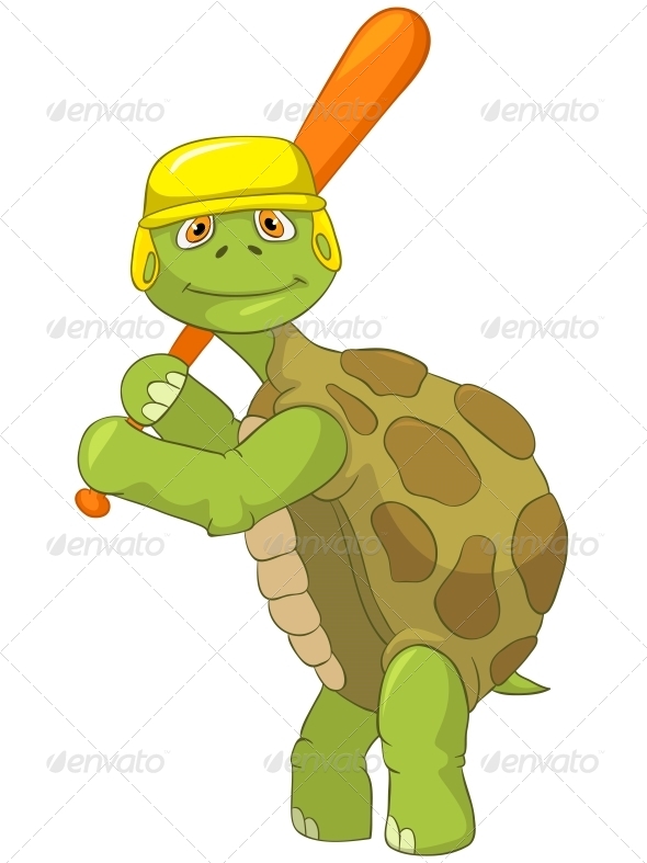 GraphicRiver Turtle Baseball Player 4968650 GraphicRiver Turtle Baseball Player 4968650