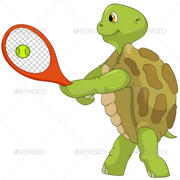 GraphicRiver Turtle Tennis Player 4968658 GraphicRiver Turtle Tennis Player 4968658