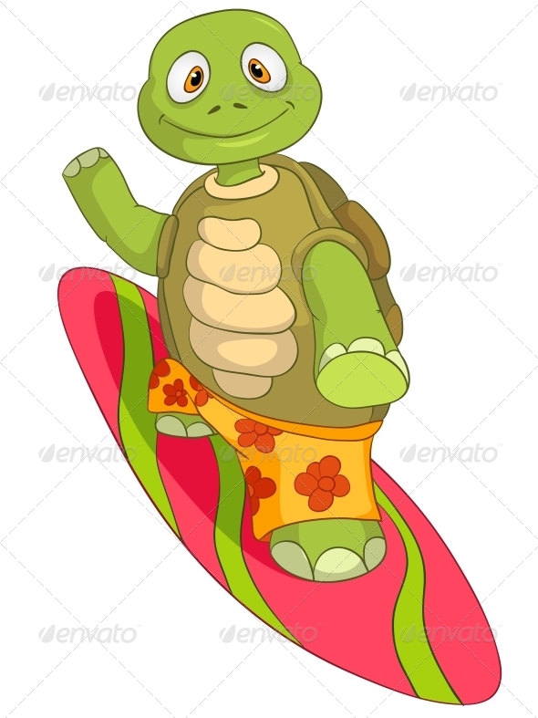 GraphicRiver Turtle Surfing 4968678 GraphicRiver Turtle Surfing 4968678