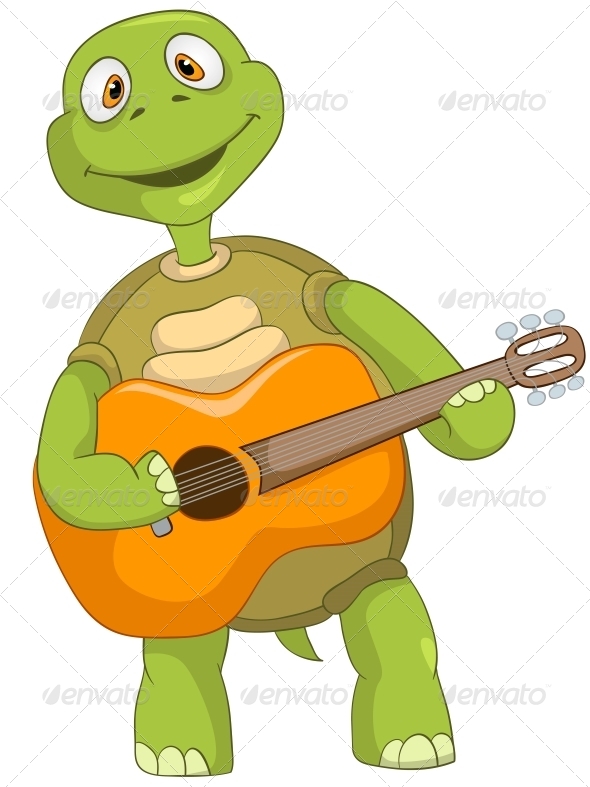 GraphicRiver Turtle Guitarist 4968688 GraphicRiver Turtle Guitarist 4968688