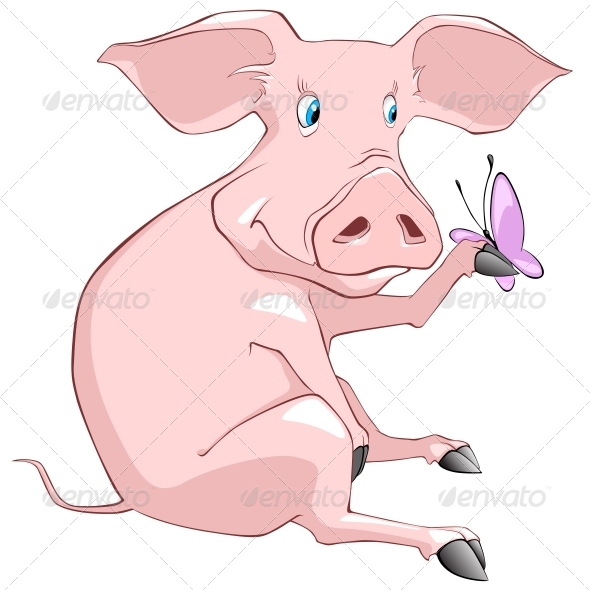 GraphicRiver Cartoon Character Pig 4969240 GraphicRiver Cartoon Character Pig 4969240
