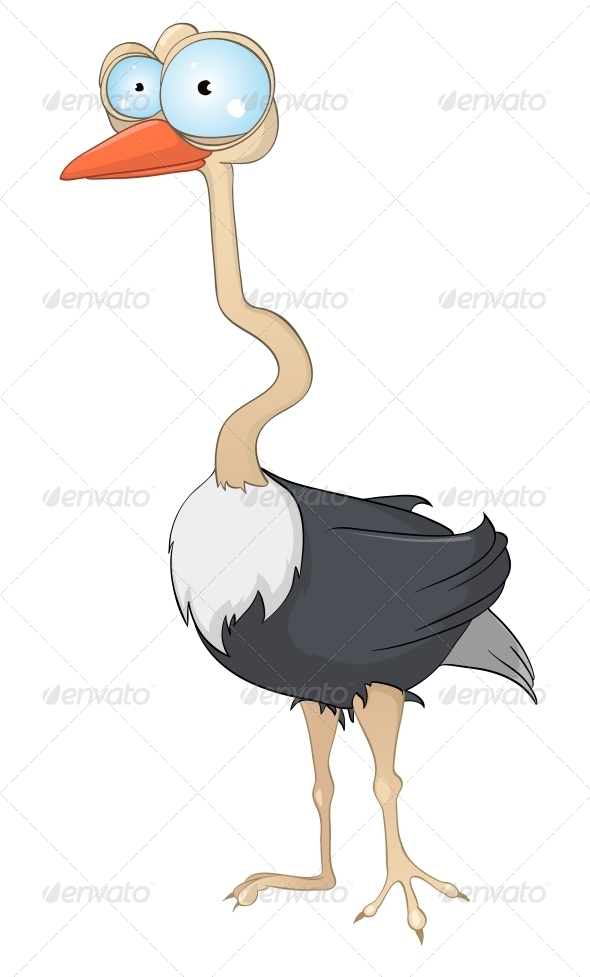 GraphicRiver Cartoon Character Ostrich 4969425 GraphicRiver Cartoon Character Ostrich 4969425