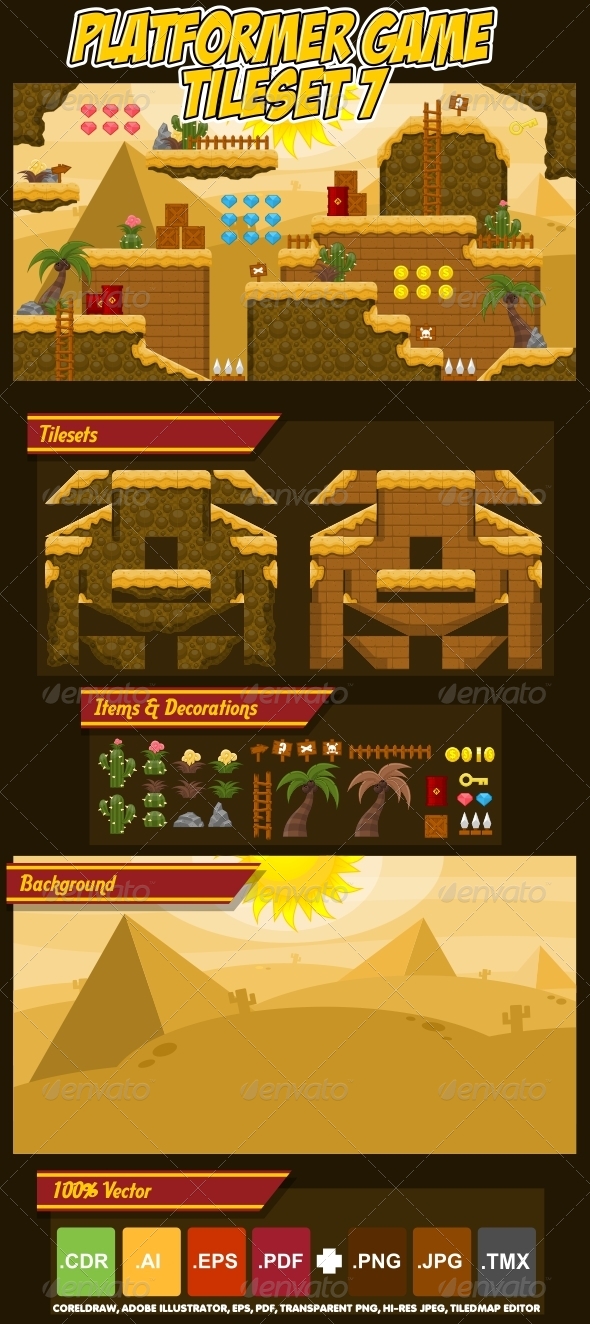 GraphicRiver Platformer Game Tile Set 7 4970917 GraphicRiver Platformer Game Tile Set 7 4970917
