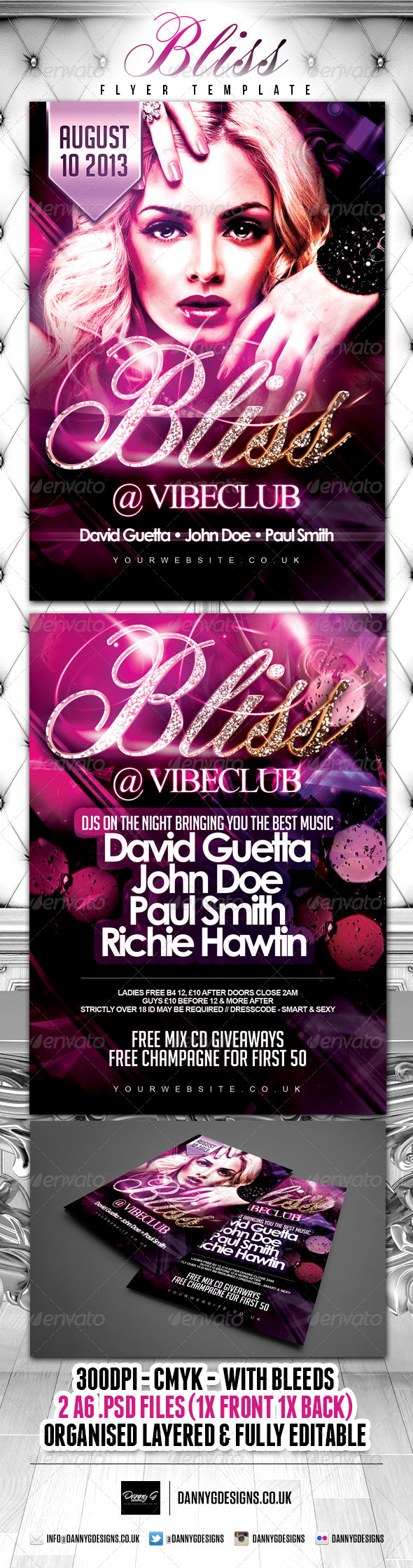Bliss Flyer Template - Clubs & Parties Events