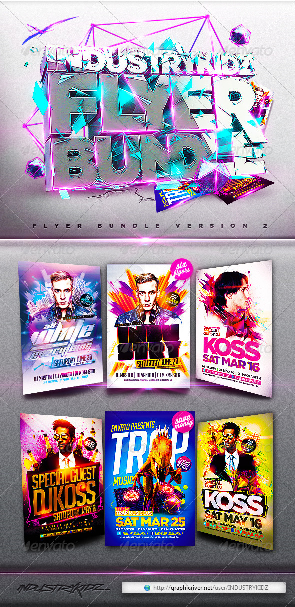 Electro Flyer Bundle - Clubs & Parties Events