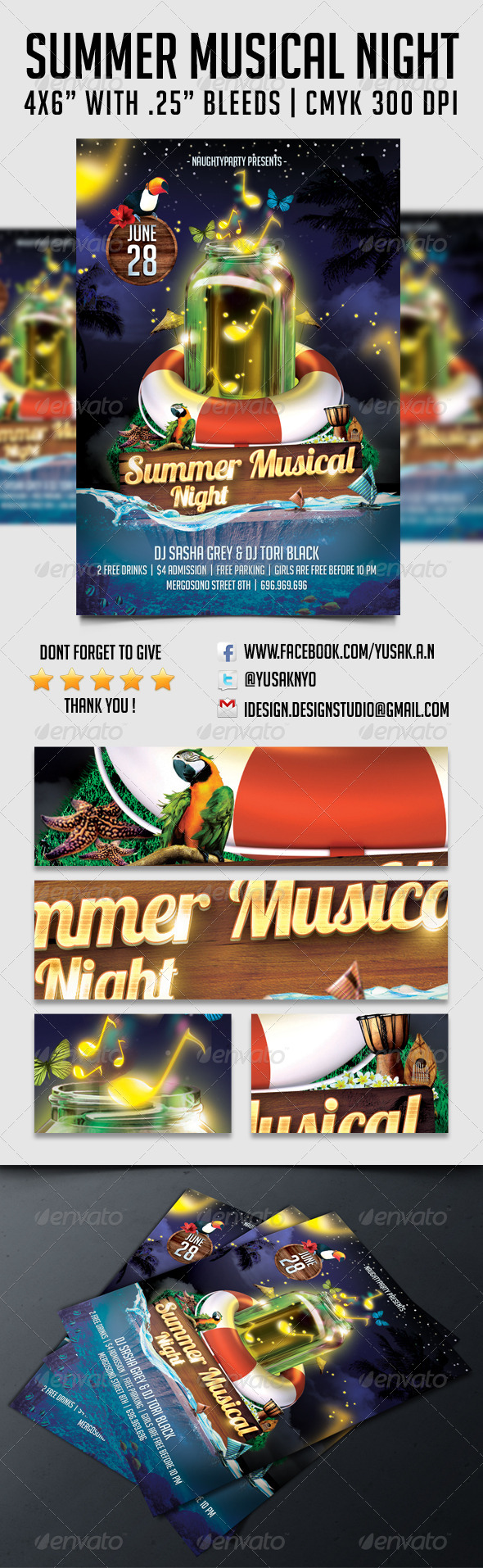 GraphicRiver Summer Musical Night Flyer Template 4975981 GraphicRiver Summer Musical Night Flyer Template 4975981