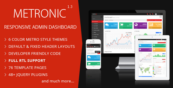 Metronic - Responsive Admin Dashboard Template - Admin Templates Site Templates