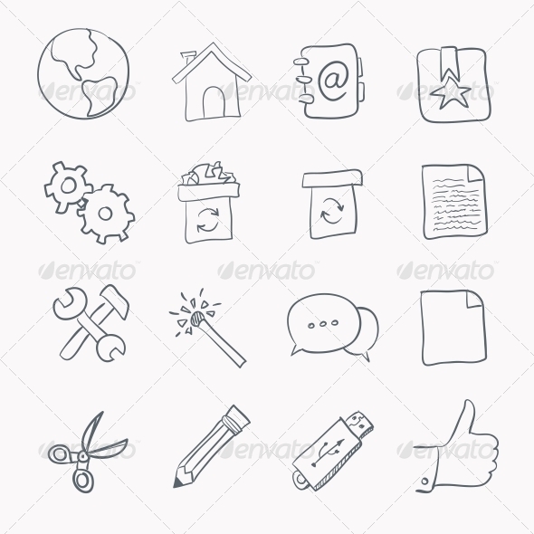 GraphicRiver Sketch Icon Set 4983294 GraphicRiver Sketch Icon Set 4983294