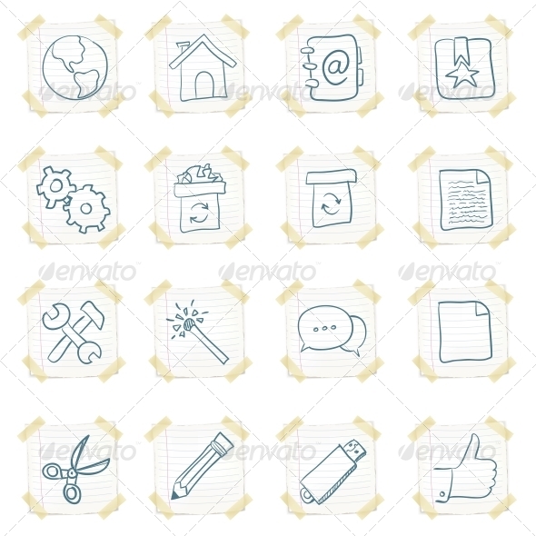 GraphicRiver Sticker Icon Set 4983327 GraphicRiver Sticker Icon Set 4983327