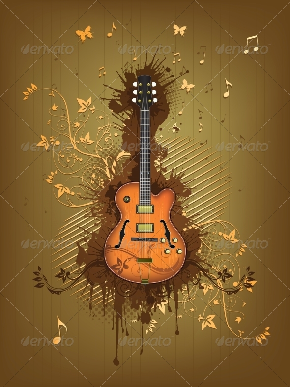 GraphicRiver Retro Electric Guitar 4983565 GraphicRiver Retro Electric Guitar 4983565