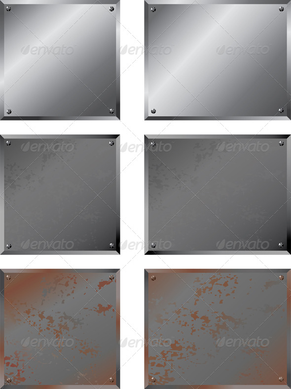 GraphicRiver Shiny & Rusty Metal Plates 4984209 GraphicRiver Shiny & Rusty Metal Plates 4984209