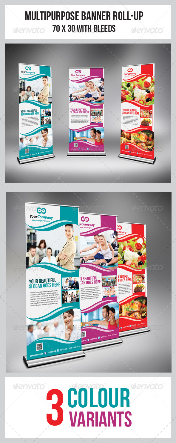 Multipurpose Business Roll-Up - Signage Print Templates