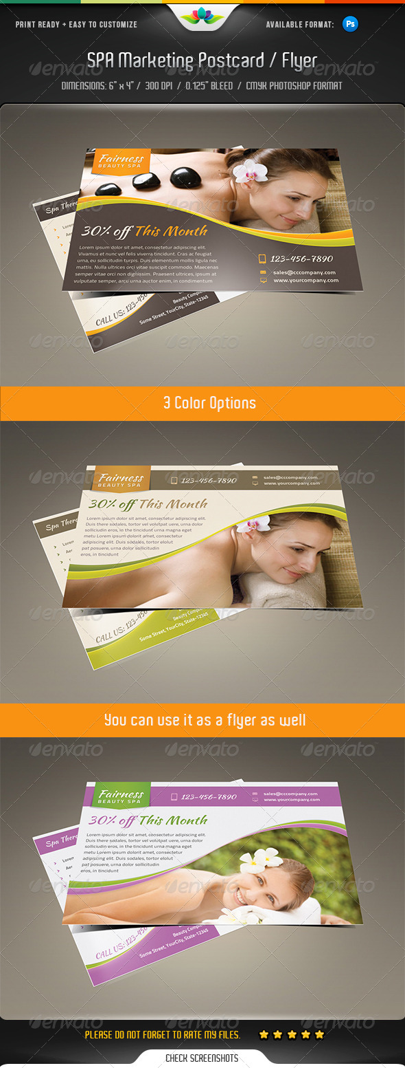 GraphicRiver Spa Marketing Postcard Flyer Vol.2 4988216 GraphicRiver Spa Marketing Postcard Flyer Vol.2 4988216
