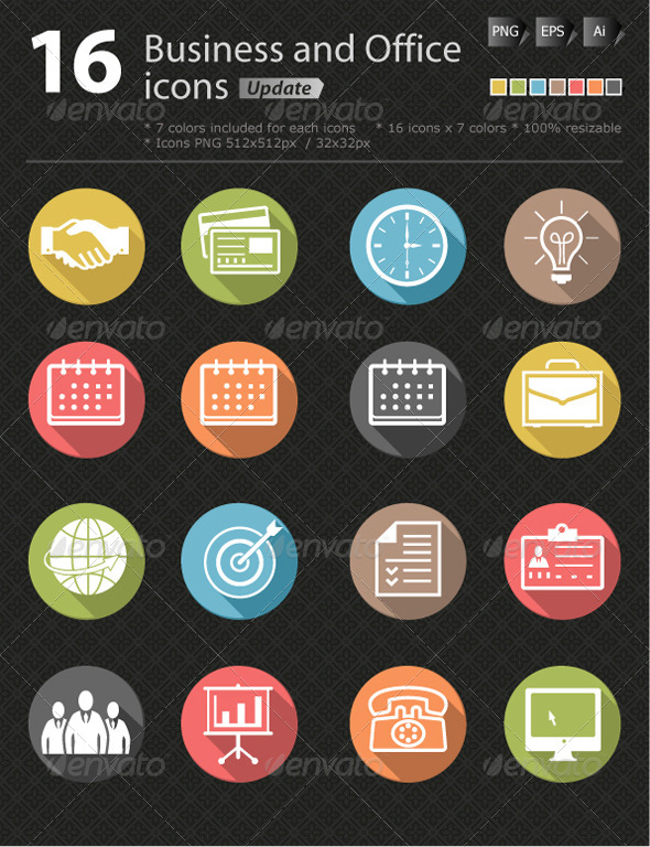 GraphicRiver Business and office icon update 4992754 GraphicRiver Business and office icon update 4992754