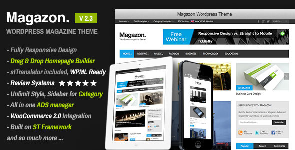 Magazon - Advanced, Responsive WP Magazine Theme - News / Editorial Blog / Magazine