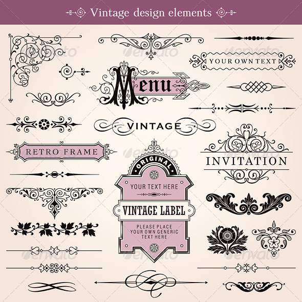 GraphicRiver Vintage Calligraphic Design Elements Vector 4997470 GraphicRiver Vintage Calligraphic Design Elements Vector 4997470