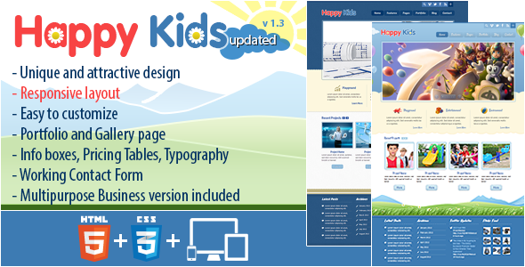 Happy Kids - Multipurpose HTML Template - Children Retail