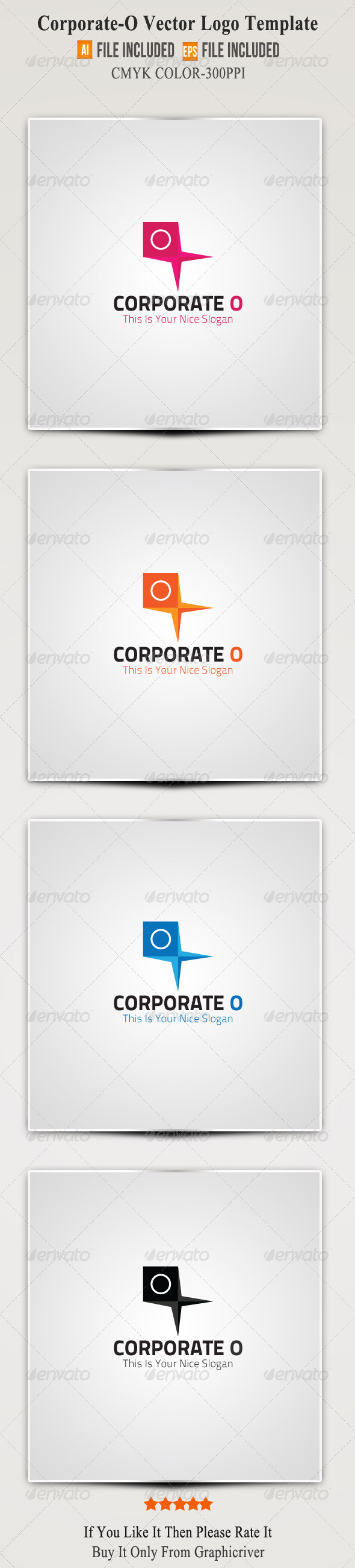 Corporate O Logo Template - Letters Logo Templates