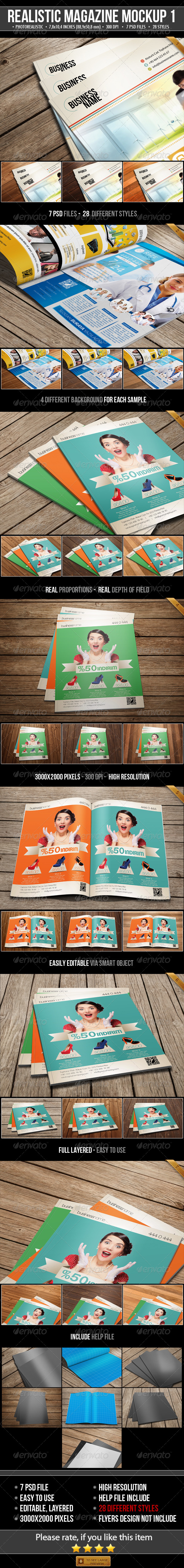 GraphicRiver Realistic Magazine Mock-Ups 5003945 GraphicRiver Realistic Magazine Mock-Ups 5003945