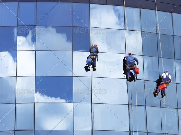 Stock Photo - PhotoDune Workers washing a skyscraper windows 516487 Stock Photo - PhotoDune Workers washing a skyscraper windows 516487