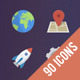 90 Royalty Free Flat Icons 90 Royalty Free Flat Icons - GraphicRiver Item for Sale
