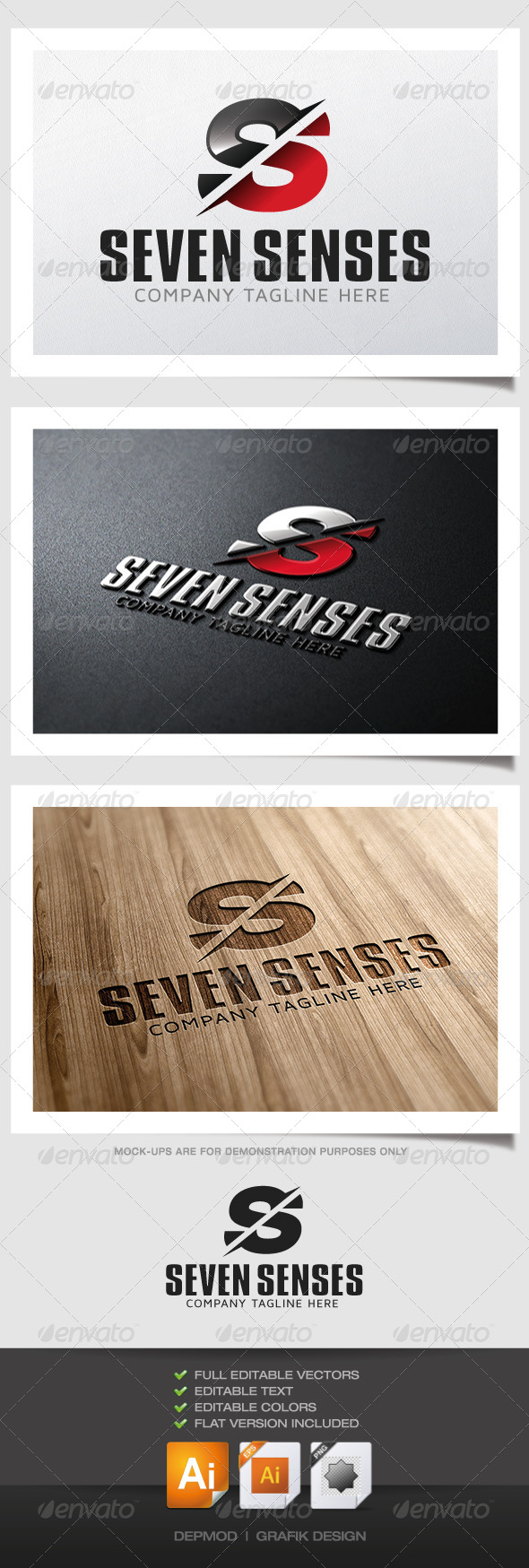 Seven Senses Logo - Letters Logo Templates