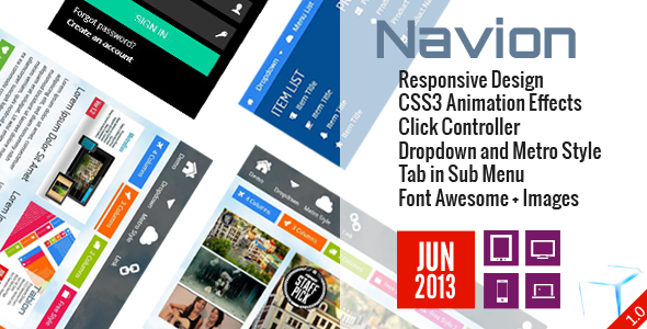 Navion - Metro Navigation Menu Accordion Switcher - CodeCanyon Item for Sale