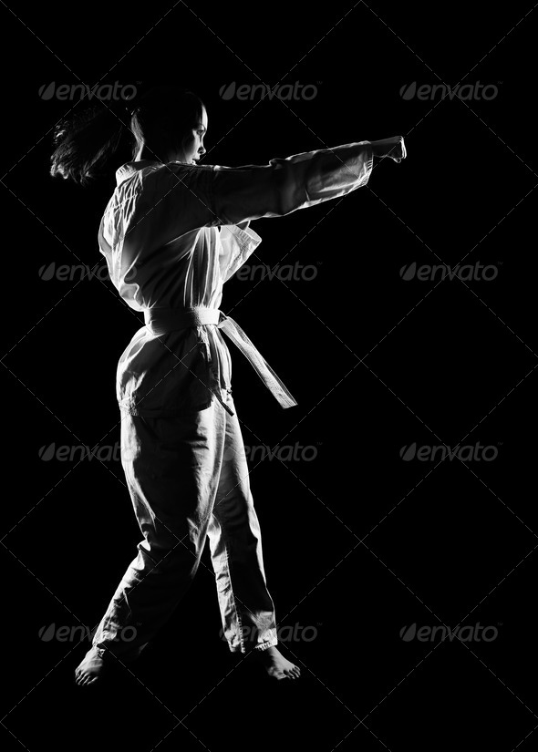 karate girl - Stock Photo - Images