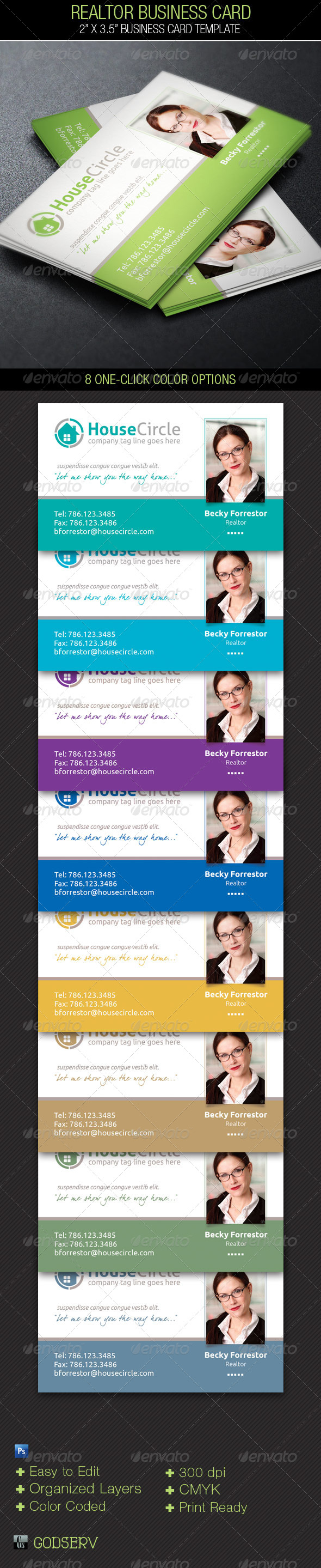 Realtor Business Card Template - Industry Specific Business Cards