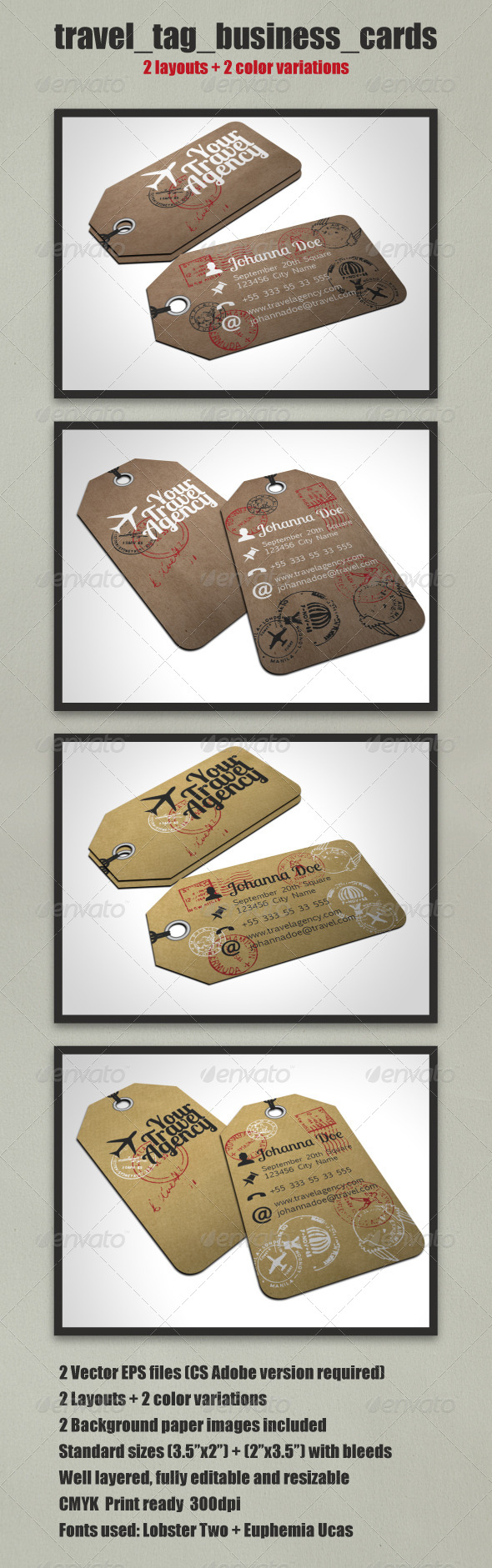 GraphicRiver Travel Tag Business Card Template 4915881 GraphicRiver Travel Tag Business Card Template 4915881