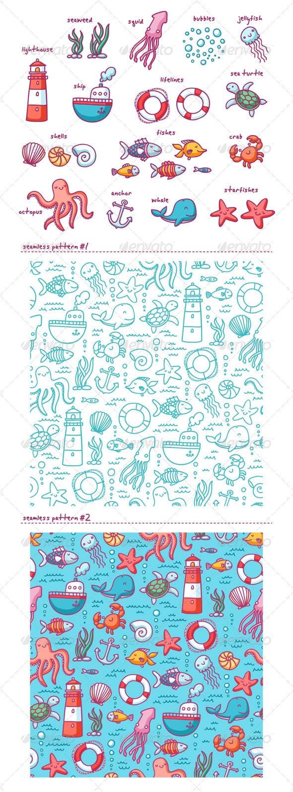 Sea Doodles - Miscellaneous Vectors