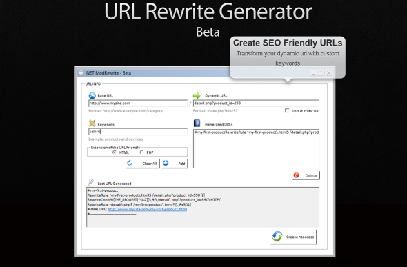 URL Rewrite Generator