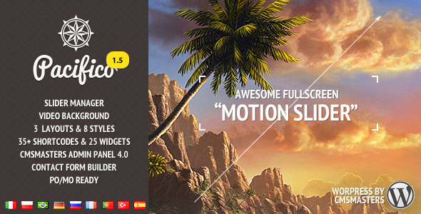 Pacifico - Fullscreen wp theme with motion effect - Photography Creative