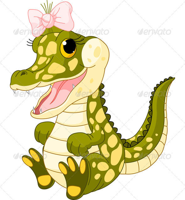 GraphicRiver Baby Girl Crocodile 5028333 GraphicRiver Baby Girl Crocodile 5028333