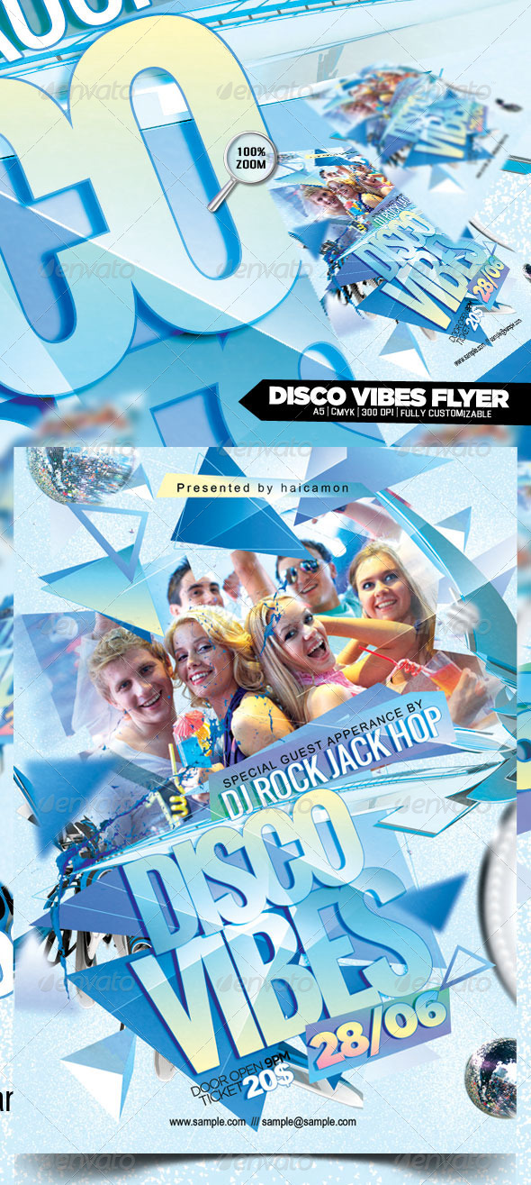 Disco Vibes Flyer - Clubs & Parties Events