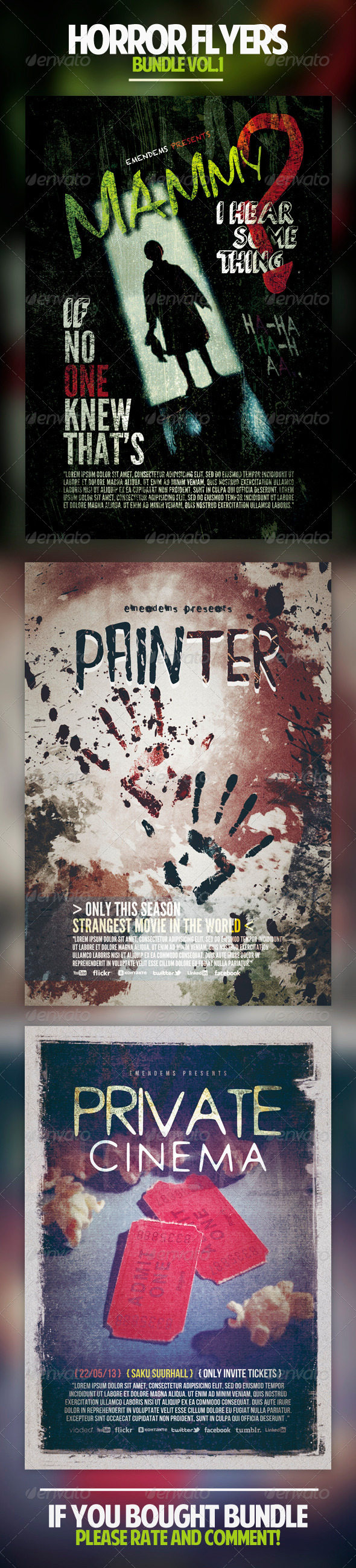 Horror Flyers Bundle Vol.1 - Miscellaneous Events