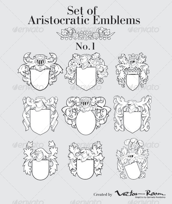 GraphicRiver Set of Aristocratic Emblems No1 5031265 GraphicRiver Set of Aristocratic Emblems No1 5031265