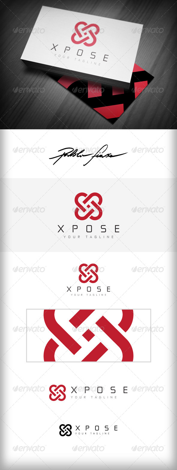 GraphicRiver Letter X Logo Heart Shaped Interlocking X Logo 5031455 GraphicRiver Letter X Logo Heart Shaped Interlocking X Logo 5031455