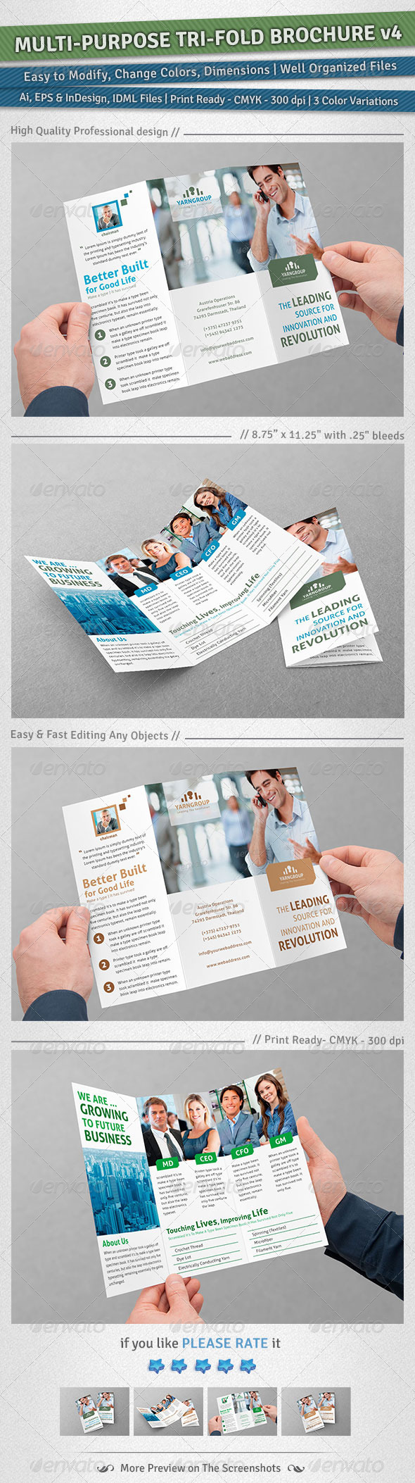 GraphicRiver Multi-purpose Tri-Fold Brochure Volume 4 5031498 GraphicRiver Multi-purpose Tri-Fold Brochure Volume 4 5031498